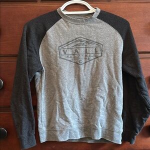 Gray and Black Crewneck Sweater